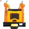 Gratis leveransreklamblåsbara utomhusaktiviteter Halloween Bounce House Orange Pumpkin Ghost Theme Air Bouncer Jumper för barn