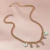 Stonefans – collier ras du cou Vintage avec lettres papillon pour femmes, style Boho, chaîne cubaine en métal, à la mode, vente en gros