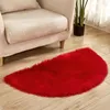 Carpets Semicircular Soft Artificial Sheepskin Rug Chair Cover Bedroom Mat Wool Warm Hairy Carpet Seat Textil Fur Area Rugs