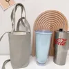 Duffel Bags Portable Cup Cup Canvas Cover Cover Bottle Butle Bag Сумка для экологически чистых кофе для хранения молока