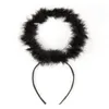 Hair Accessories Angel Halo Headband Black White Feather Christmas Festival Performances Party Favor Outfit Cosplay 220909