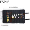 Ucuz S PackgingTool ESPLB Alet Çantası Büyük Anahtarı Roll Up Taşınabilir Koruma Torbası 22 Cep Kiti Elektrikçiler için Mekanik Dahil Değil ...