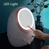 Compact Mirrors LED Light Makeup Organizer HD Mirror Cosmetic Storage Box Protable Creative Beauty Proof Drawer Waterproof