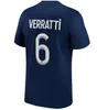 22 23 Mbappe koszulki piłkarskie Sergio Ramos Messis French Draxler 2022 2023 PSGS Sports Football Shirt Marquinhos Verratti Kit Kit Paris Men Men Maillots