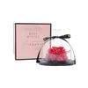 Decorative Flowers Handmade Forever Real Roses In Glass Dome Birthday Gifts For Valentine's Day Red Rose Preserved Romantic Gift-Home