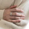Vintage antike römische digitale Ring Herren klassische Luxus-Designer-Frauen können die Größe anpassen Designer-Damen-Silberringe mit Box