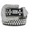 Designer BB Belt Simon bälten för män kvinnor glänsande diamant på svartblå vit multicolour med bling strass som gåva313d