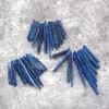 Pendant Necklaces PM27423 Raw Rough Blue Kyanite Point Beads Graduated Healing Crystal Charms Pendants Jewelry Gift