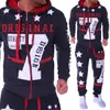 Men's Tracksuits Zogaa Men Suad Suor Moda Moda Longa Capuz Sportwear 2 PCs Sorto e calças esportivas