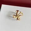 Moda 18K Altın Takı Kadın Yüzük Lüks Kadınlar Elmas Alyans Vlogo Gelin Aksesuarları İyi Hediyeler Tasarımcı Mücevher Band Ring