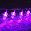 Strings 1.5/2/3/4/5m 50LEDs Halloween Spider String Lights Battery Powered Fairy Hoilday Light For Party Christmas Decor