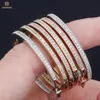 Hoop Huggie Vinregem Hip Hop Rock 925 Sterling Gümüş Yaratılan Moissanite Taş Moda Partisi Kadın Küpeler Güzel Takılar Bütün2231