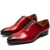 Chaussures en cuir formelles pour hommes haut de gamme confortables à lacets intérieurs faits à la main chaussures de robe de mariée de bureau a6