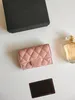 العلامة التجارية الفاخرة CC Wallet Cardholder Classic Design Caviar Sheepeskin