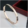 Carti Bracelet armbanden Designer V Gold Love Bangle Braclets Carti Armbandbanden Braclet Pulsera Bracciali Bracciali Braccialetto Pulseras Bracelete