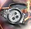 Three Eyes Timer Big Wimpwatch Wristwatch 45mm Fashion Fashion Mens Watches Sports Japen VK Quartz Chronograph Hour Fand عرض هدايا الرجال