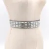 Cinture da donna cintura alla cintura bling bling fatti fatti fatti intarsia elastico lucido per abiti femminili camicia cappotto largo anelli di vita