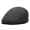 Boinas Retro Sboy Caps para homens Mistura de lã de inverno chapéu de boina britânico Fashion Herringbone Casual Gentleman Gastby Flat Ivy Cap