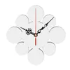 Horloge murale à sublimation à piles 12 pouces silencieux MDF silencieux sans tic-tac horloge décorative blancs pour chambre salon