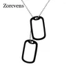 Pendant Necklaces KOtik Stainless Steel Double Dog Tag Necklace ID Men Jewelry 24" Chain