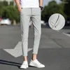 Herenpakken 2022 Spring herfst Men Mode Mogelijk Casual Suit broek recht licht Elastische hoogwaardige formele broeken T176