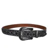 Rhinestone Belt Luxury Design Diamond Buckle Black Strap For Jeans Dekorativa nitbälten Ceinture Femme Western