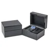 Titta på Boxes Carbon Fiber Single slot Box Organizer Mens Armswatch Storage Display Case for Home Stores Shop