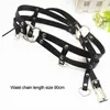 Belts COLEMJE Women Harness Personalized Wide Waist Belt PU Circle Punk Gothic Chain Link Metal Strap KTV Accessories