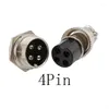 Belysningstillbehör 1Pair GX16 Connector Metal Man Plug Kvinnsuttag Dockning Cirkulär luftfartsledning Panelmontering Kontakter 2P/3/4/5/6/7/8