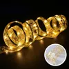 Christmas Ribbon Fairy Lights 13ft 40 LED -batterij aangedreven voor bruiloften Nieuwjaar Xmas Tree Decorations XBJK2209