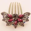 Hair Clips Beautiful Peacock Combs Top Jewelry Gifts Gold Metal Hairpin Resin Crystal Vintage Clip Wedding Accessories