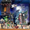 Blind box 24pcs Halloween Doll Advance Calendar Box Gift For Countdown Room Ornaments Toy Children Holiday Gifts 220909
