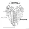 초커 반짝이는 모조 다이아몬드 술집 섹시한 과장된 숙녀 목걸이 목걸이 패션 나이트 클럽 파티 기질 크리스탈 체인