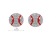 Exquisite Baseball Stud Earrings Rugby Earrings for Women Fashion Jewelry Gifts Wholesale