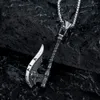 Pendant Necklaces Vintage Nordic Viking Axe Tiny Rune Necklace Stainless Steel Pendants For Men Women Biker Amulet Jewelry Gift Drop