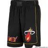 Мужские шорты 2022 Printed Miami Swingman Pants Basketball Shorts Heats Performance Black