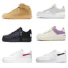 2022 Designers Mens Sports Casual Shoes Classic Triple White Low Shadow ForCes Black Wheat Pale Ivory Pastel Beige Airs Utility Mujer Naranja Zapatillas de deporte S41
