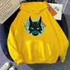 Męskie bluzy bluzy bluzy genshin uderzenia maska ​​xiao fangs graficzny unisex streetwear długie rękaw kieszonkowy kupfti graffiti w stylu drukowania