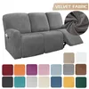 Chair Covers Velvet Recliner Cover Armchair 4-Piece Non-Slip Easy-Going Home Sofa 1/2/3 Seats