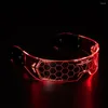 Zonnebril Eenvoudige bediening Transparante lens Kostuumfeest LED-bril Decor voor nachtclub4206844