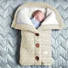 Filtar Swaddling Winter Baby Boys Girls Filt kuvert Tjockna Polar Fleece Spädbarn Swaddle sovsäck för Borns Baby Bedding Wrap 220909