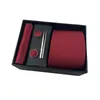 Exsafa Men's Business Tie HHB Stripe Square Square Scarf Tie Clip Cufflinksギフトボックススーツのネクタイのネクタイの長さ148cm幅8cmサポートOEM ODM