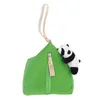 Sacos de armazenamento bolsa de moedas feltro macio em forma de zongzi decoração panda grande capacidade bolsa de chaves para cosméticos