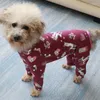 Ropa para perros Mono para mascotas Ropa para cachorros Monos estampados de algodón para perros pequeños Pijamas elásticos finos Chihuahua Poodle Ropa para el hogar