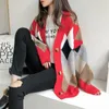Tricots f￩minins 2022 Sweater d'automne d'automne hivernal r￩tro fran￧ais paresseux tricot en milieu de longueur pour femmes