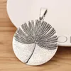 Pendant Necklaces 2 Pieces Tibetan Silver Large Round Dandelion Charms Pendants For Necklace Jewellery Making 72x54mm