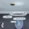 Hanglampen moderne luxe kristallen led lamp villa trap dimbare stalen foyer droplight suspend lamparas armaturen