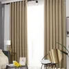 Curtain BILEEHOME Modern Linen Rice Grain Blackout For Bedroom Living Room Thermal Insulation 75% Shading Kitchen Curtains