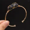 Armreif Natürlicher Halbedelstein Offenes Goldarmband Kristallknospe Für Schmuckherstellung Halsketten Geschenk Frauen