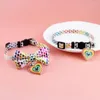 Dog Collars Lovely Cat Bow Tie Bell Adjustable Pet Neck Strap Breakaway Collar For Small Middle Kitten Accessorie